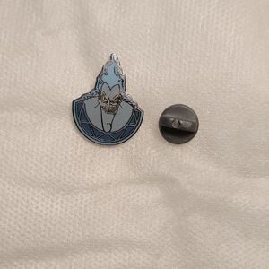 Disney villain "hades" from hercules movie,  Silver Enamel Pin